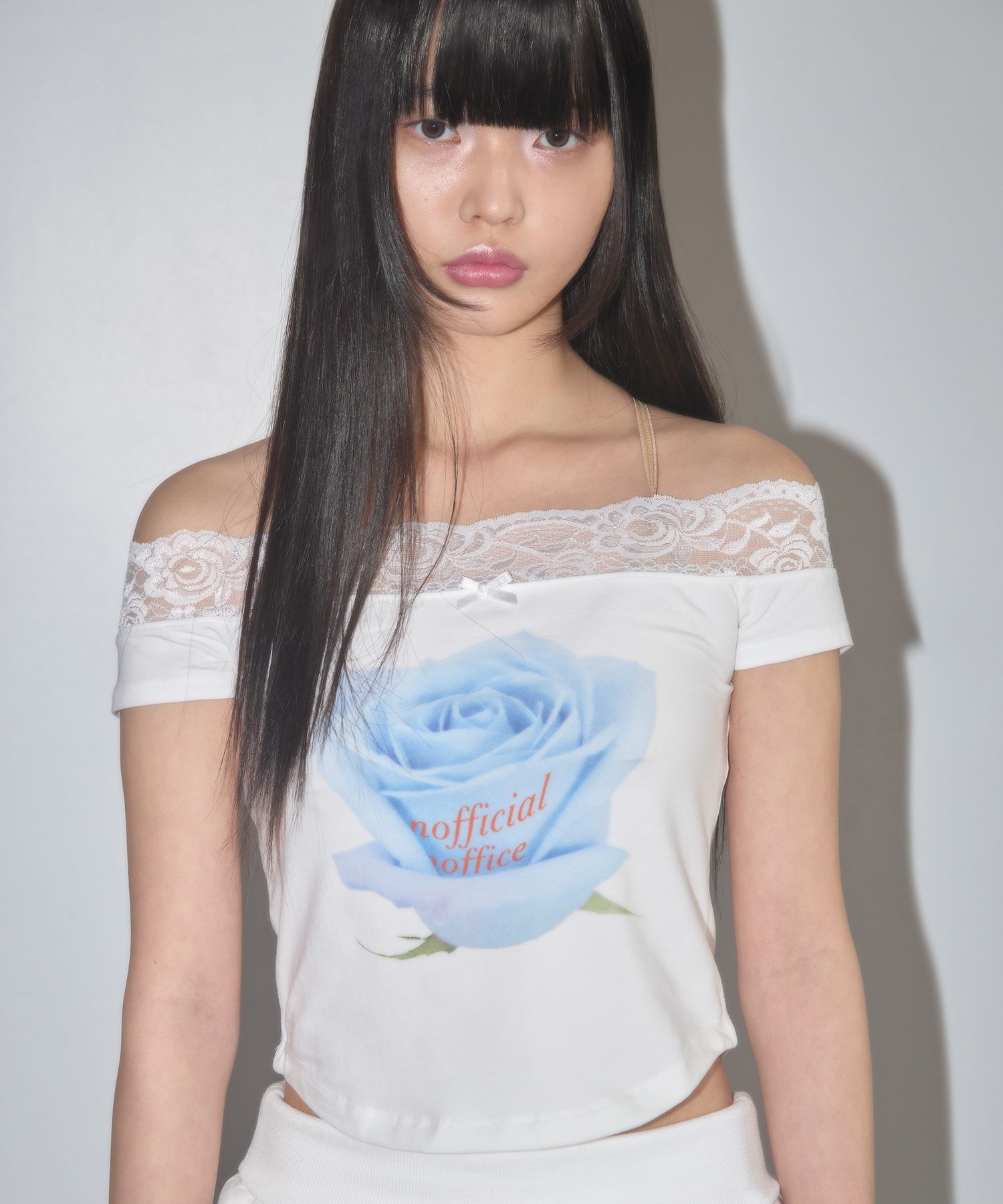 ★送料・関税込★NOFFICIALNOFFICE★ROSE LACE OFF SHOULDER TOP ROSE LACE OFF SHOULDER TOP PINK - 감도 깊은 취향 셀렉트샵 29CM