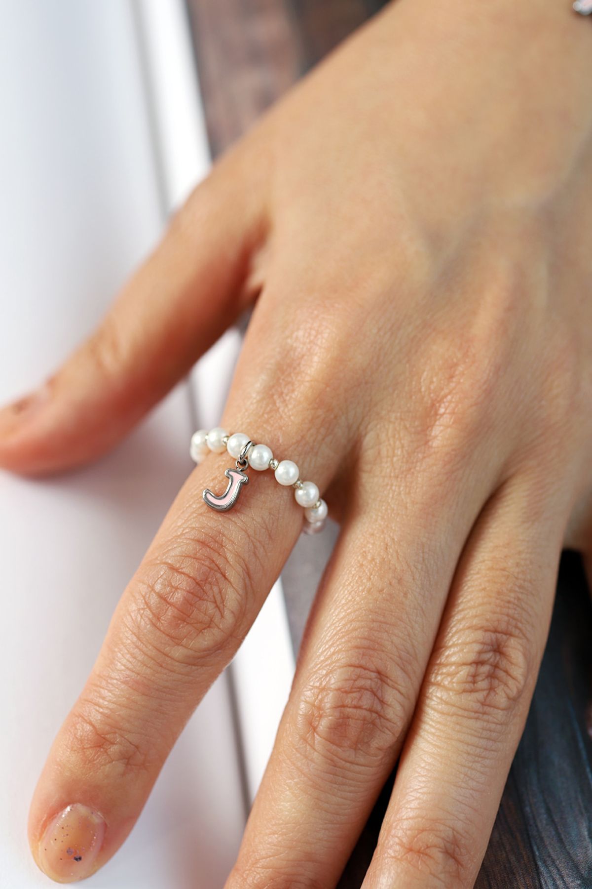 모드곤(MODGONE) 미니 이니셜 진주 반지 MIni Initial Pearl Ring
