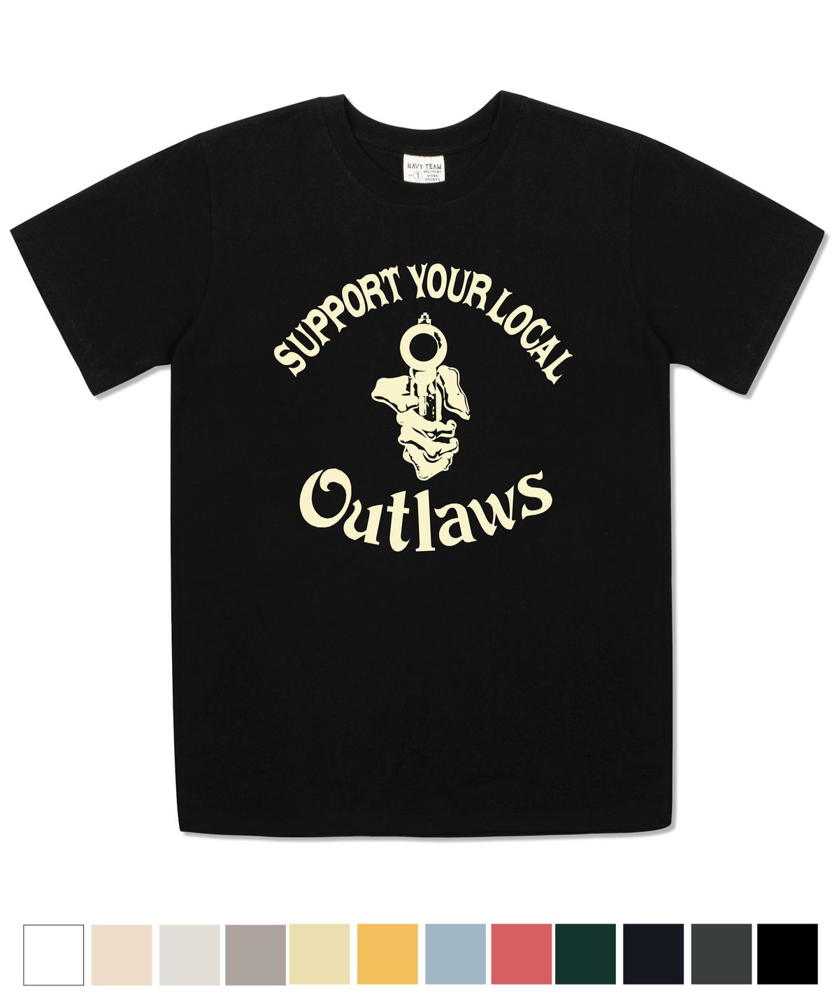 네이비팀(NAVYTEAM) NTV-SUPPORT YOUR LOCAL SHORT-SLEEVE