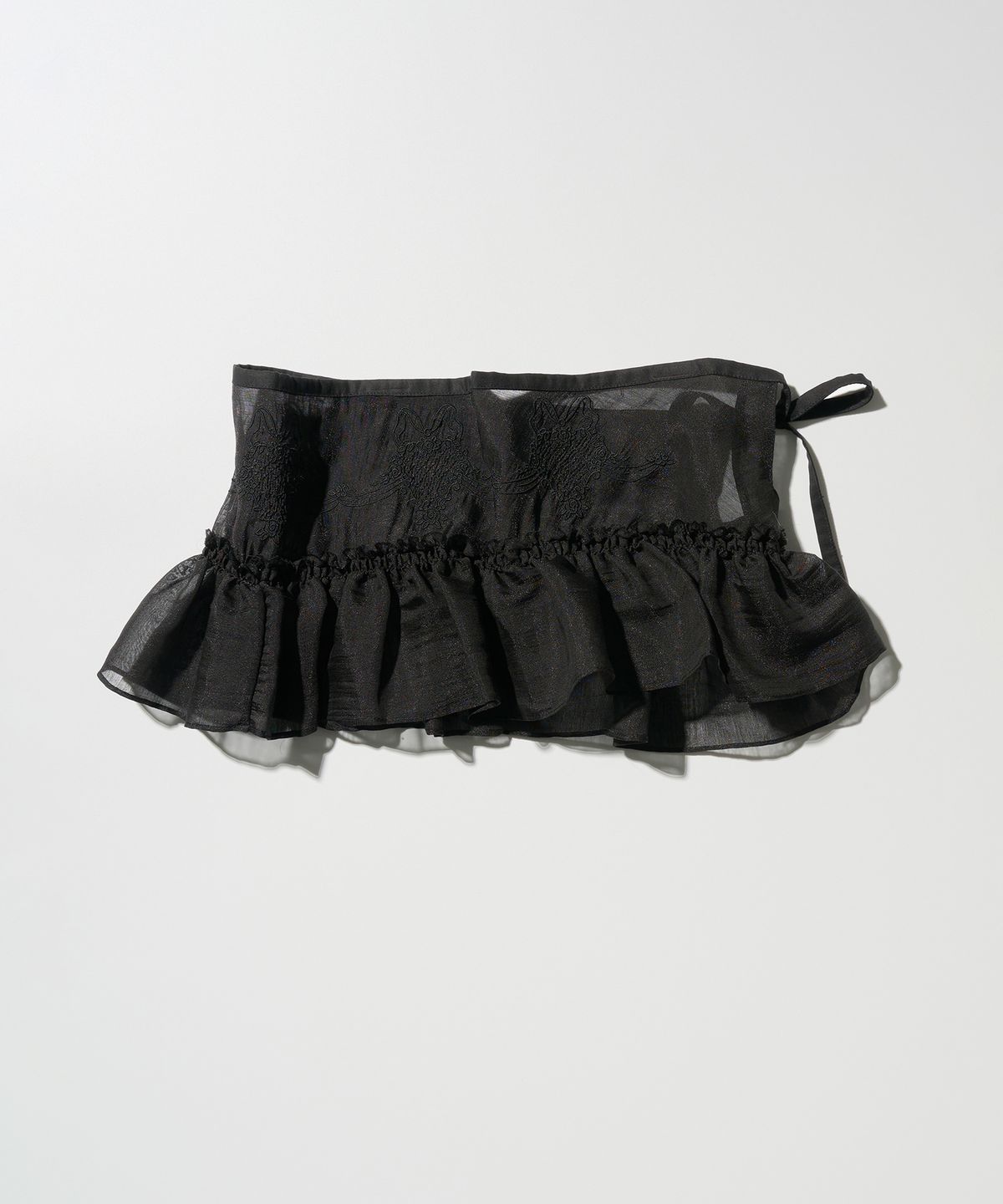 스컬프터(SCULPTOR) Peekaboo Micro Sheer Skirt Black Sheer