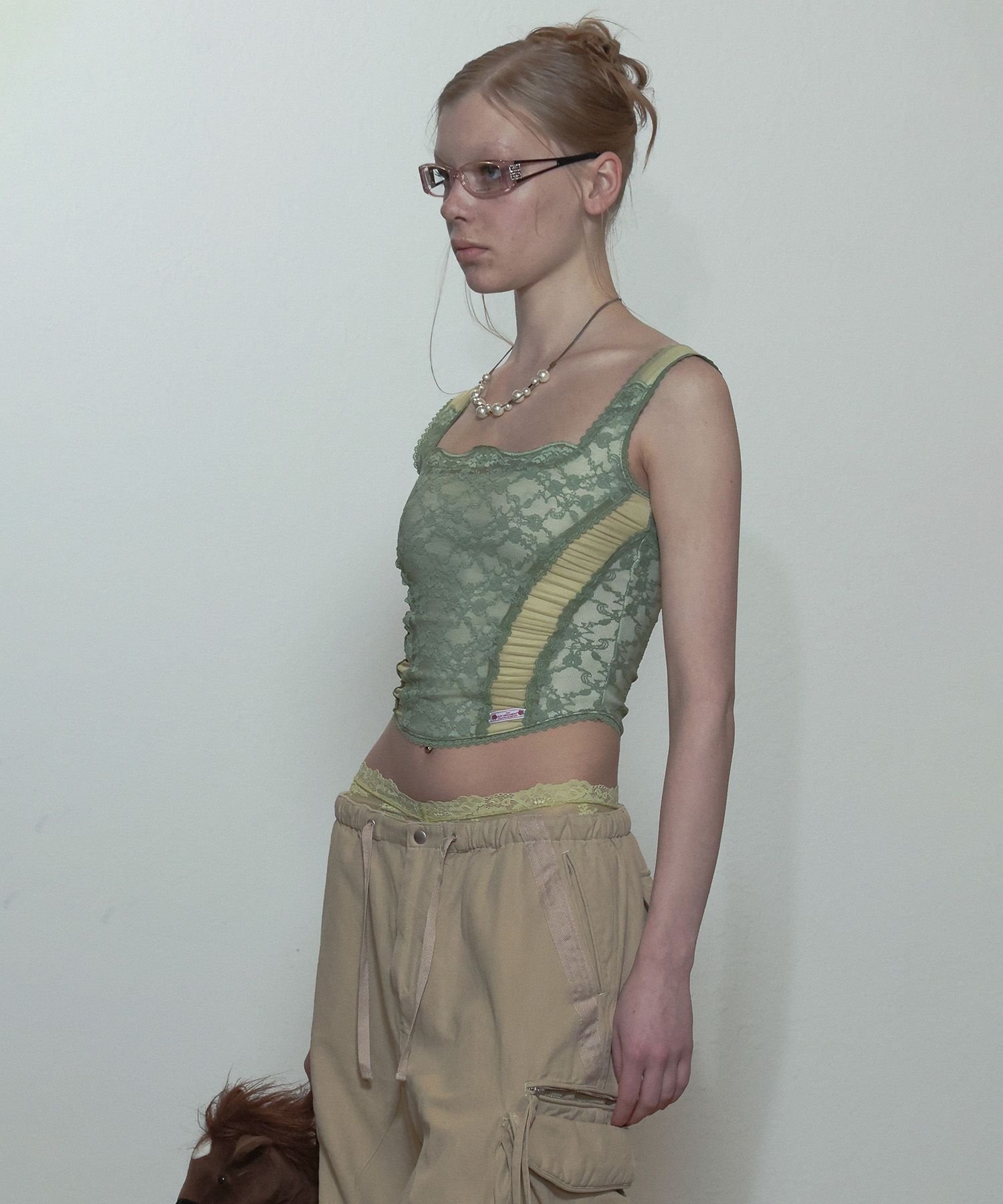 トップス sculpter Team Mary Corset Top M size MUSINSA | SCULPTOR Team Mary Corset Top Green/Lemon