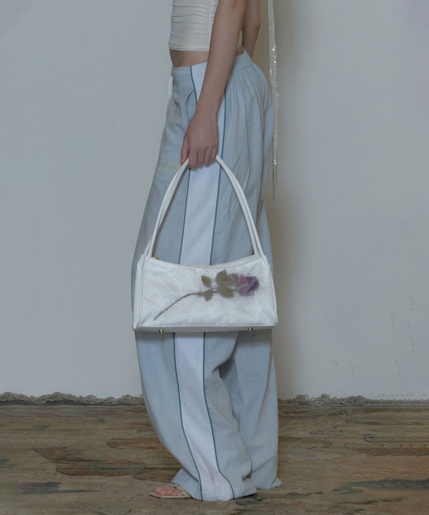 ★SCULPTOR★ Mesh Piping Linen Pants Pale Blue SC24S417BL MUSINSA | SCULPTOR Mesh Piping Linen Pants Pale Blue