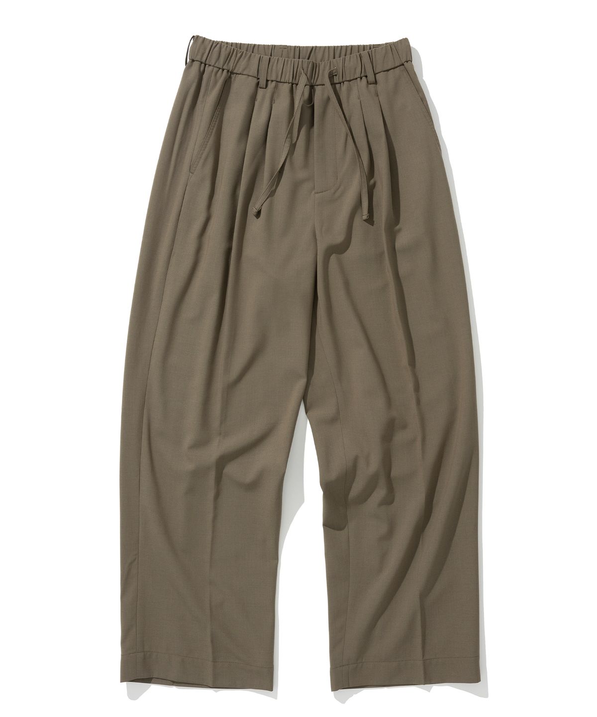 유니폼브릿지(UNIFORM BRIDGE) two tuck easy trouser khaki