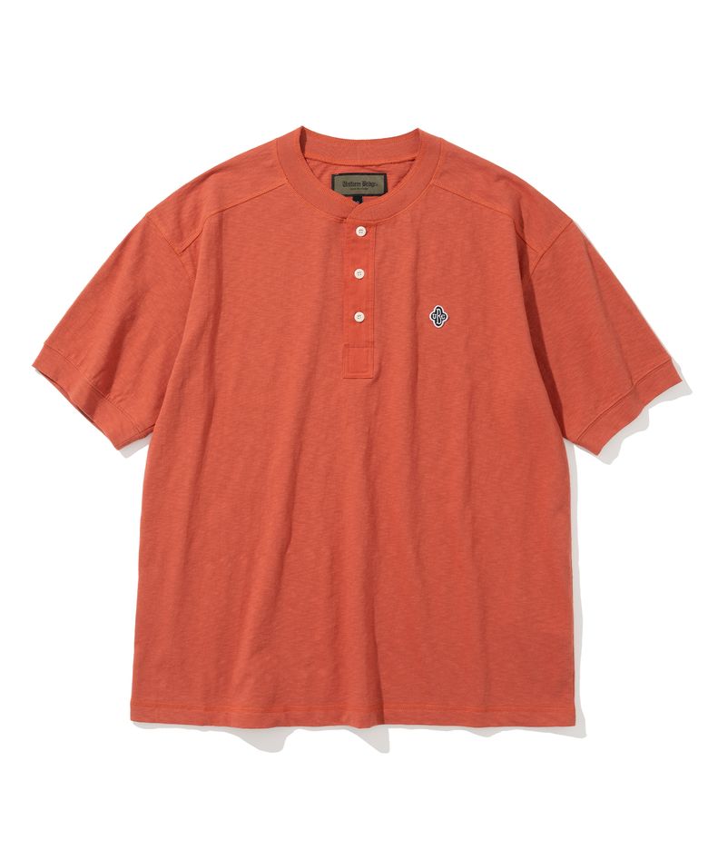 UBC slub henly neck s/s tee brick