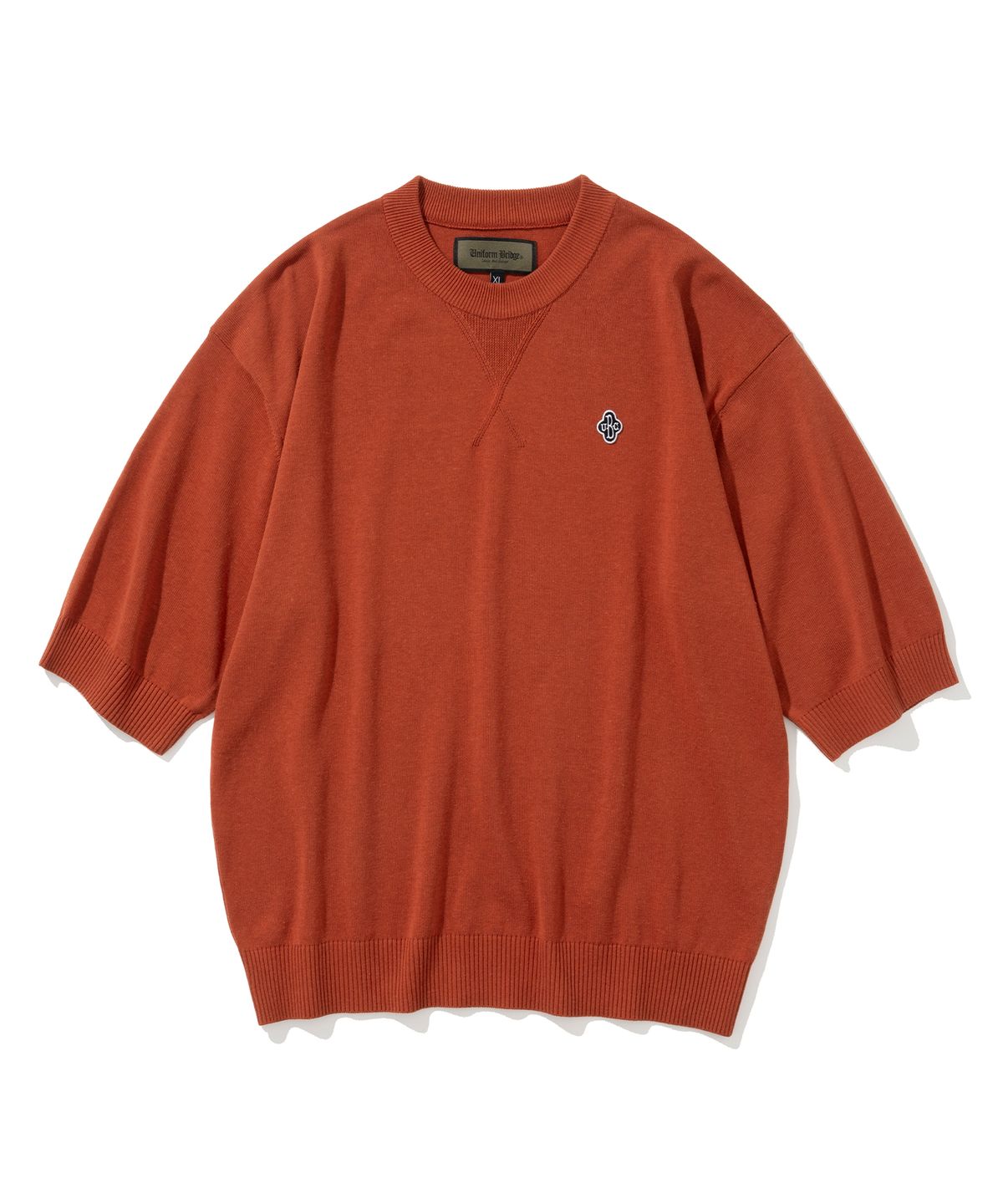 유니폼브릿지(UNIFORM BRIDGE) UBC summer crewneck s/s knit brick