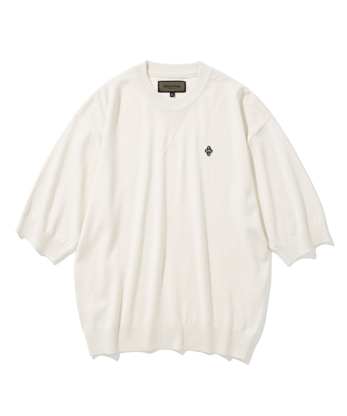 유니폼브릿지(UNIFORM BRIDGE) UBC summer crewneck s/s knit cream