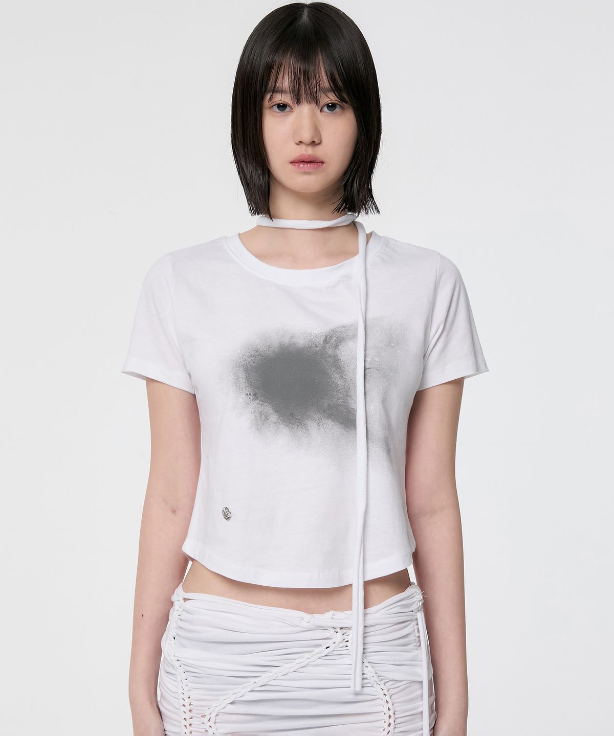 플레어업(FLAREUP) Vanish Tie Scarf T-Shirt (FL-114_White)