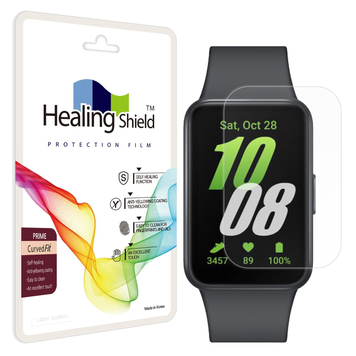 힐링쉴드(HEALINGSHIELD) [1pack]갤럭시 핏3 프라임 고광택 액정보호필름 2매