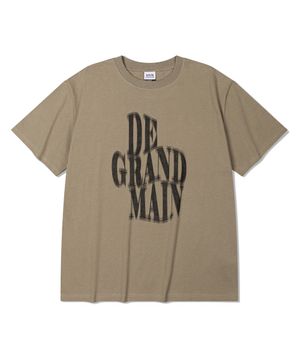 BLURRY LOGO TEE_KHAKI