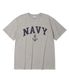 NAVY LOGO TEE_MELANGE GRAY
