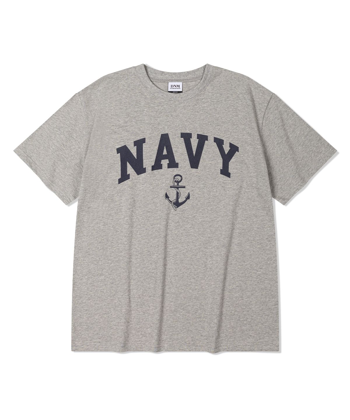 디 그랜드 마틴(DE GRAND MATIN) NAVY LOGO TEE_MELANGE GRAY