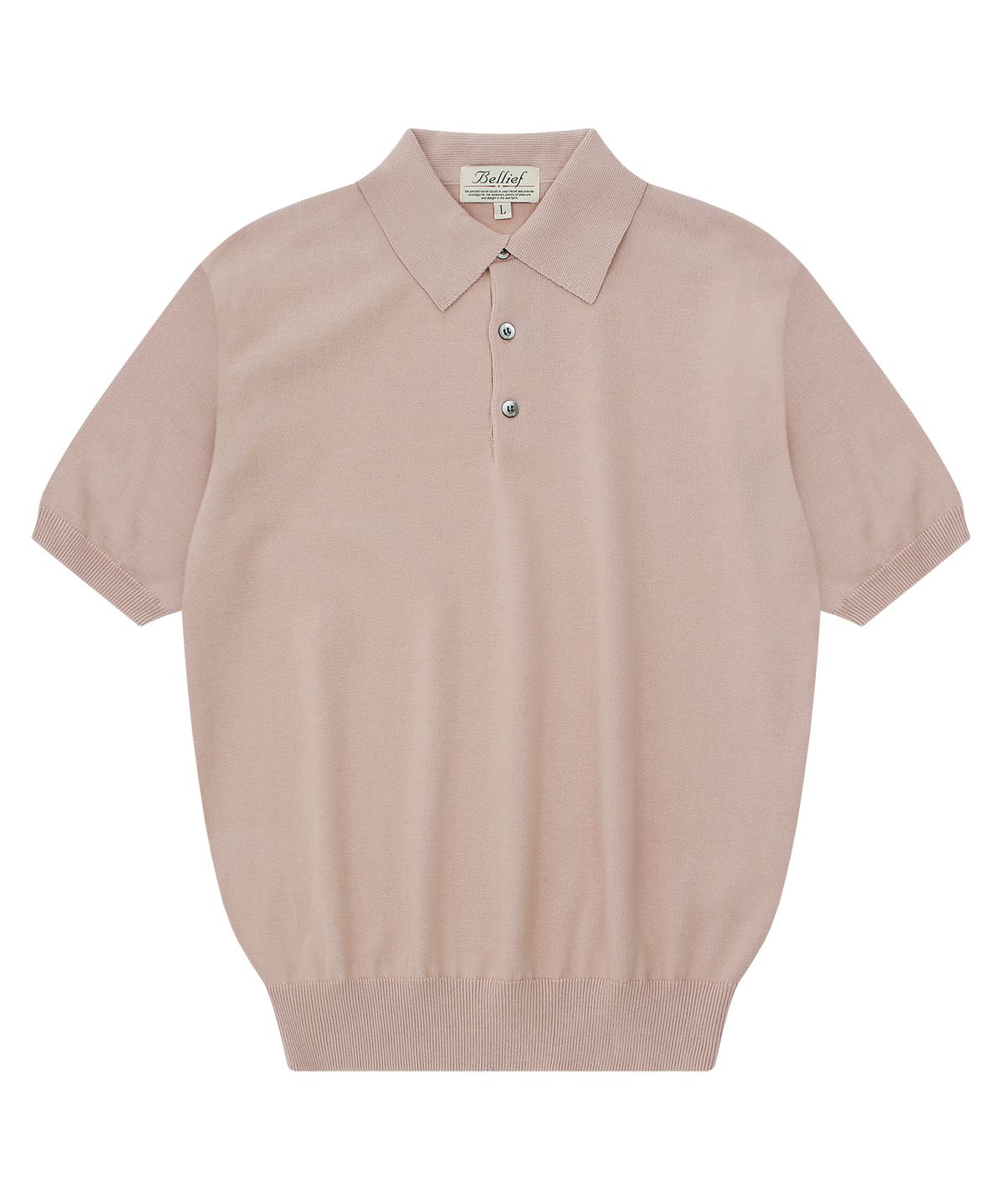 벨리프(BELLIEF) Essential Short Sleeve Polo Knit (Pink)