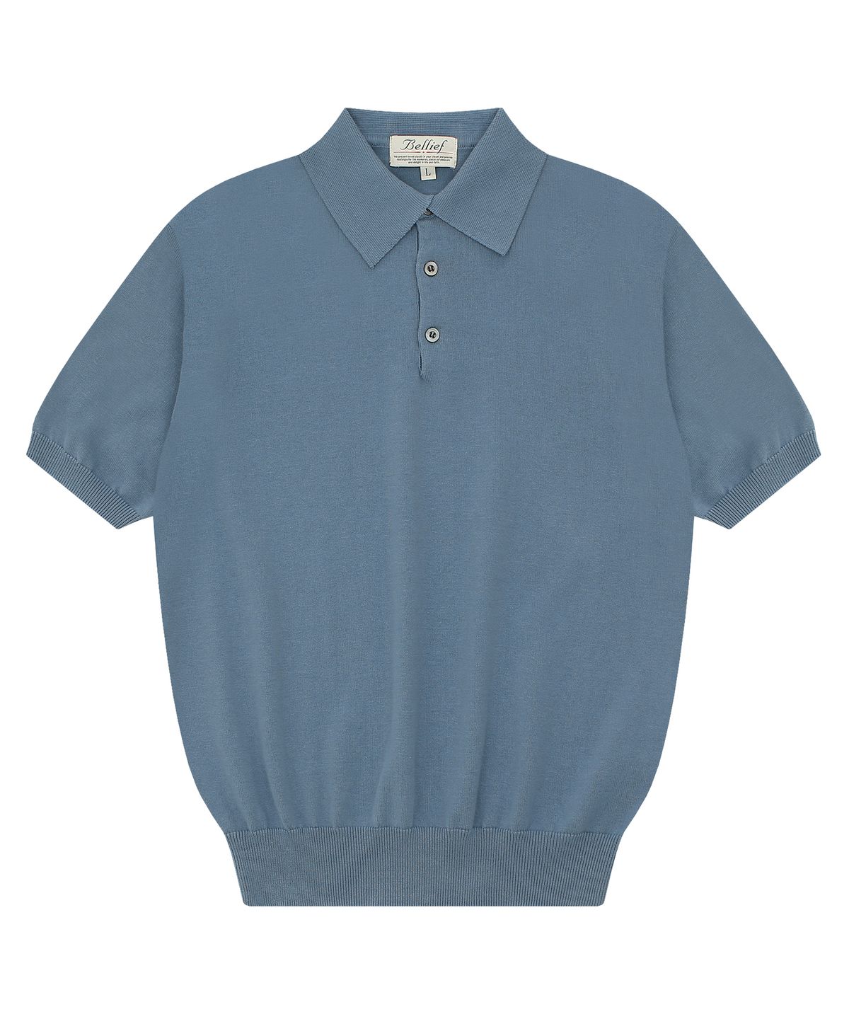 벨리프(BELLIEF) Essential Short Sleeve Polo Knit (Marine Blue)