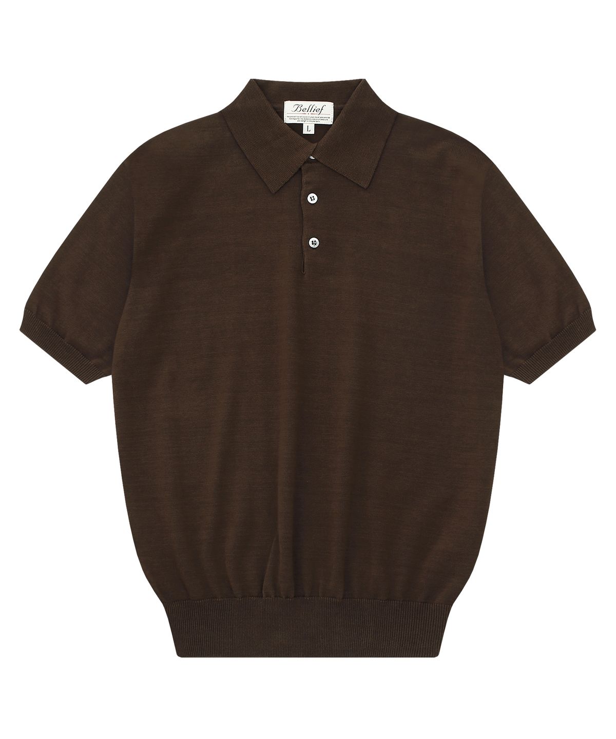 벨리프(BELLIEF) Essential Short Sleeve Polo Knit (Brown)