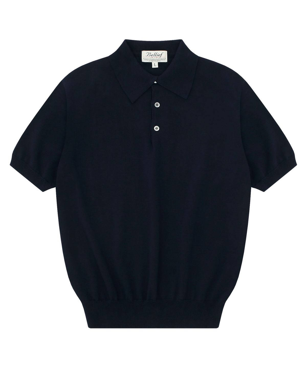 벨리프(BELLIEF) Essential Short Sleeve Polo Knit (Navy)