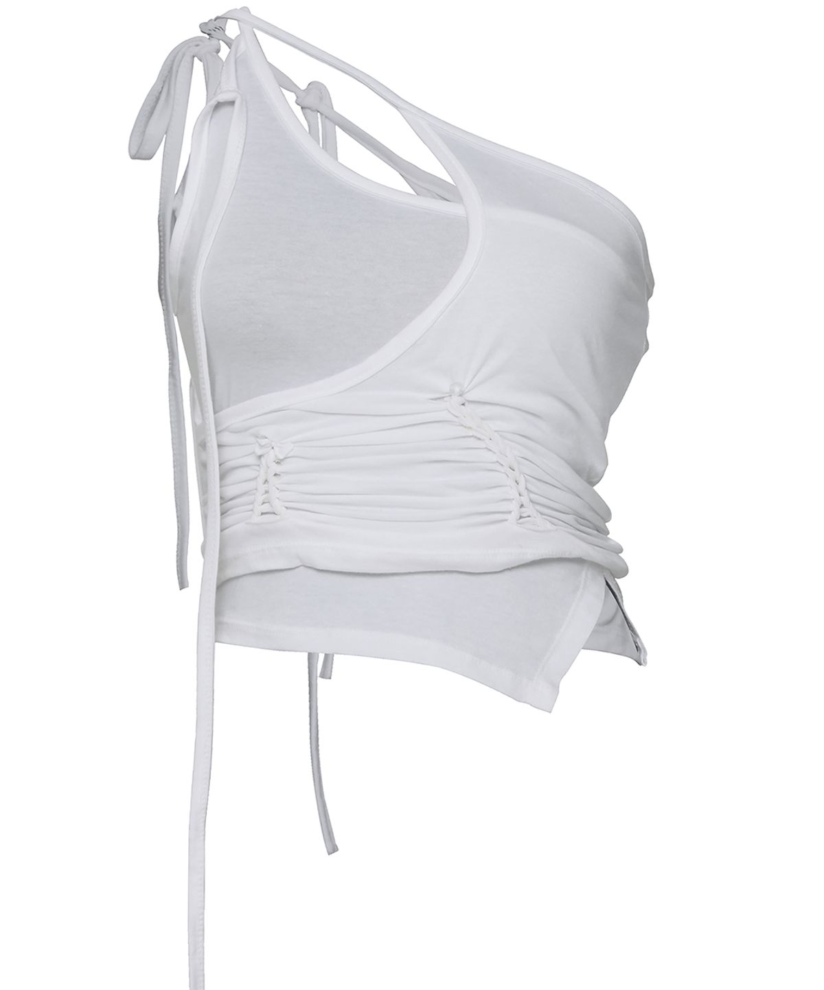 플레어업(FLAREUP) [SET] Handmade Twisted Layered Top (FL-118_White)