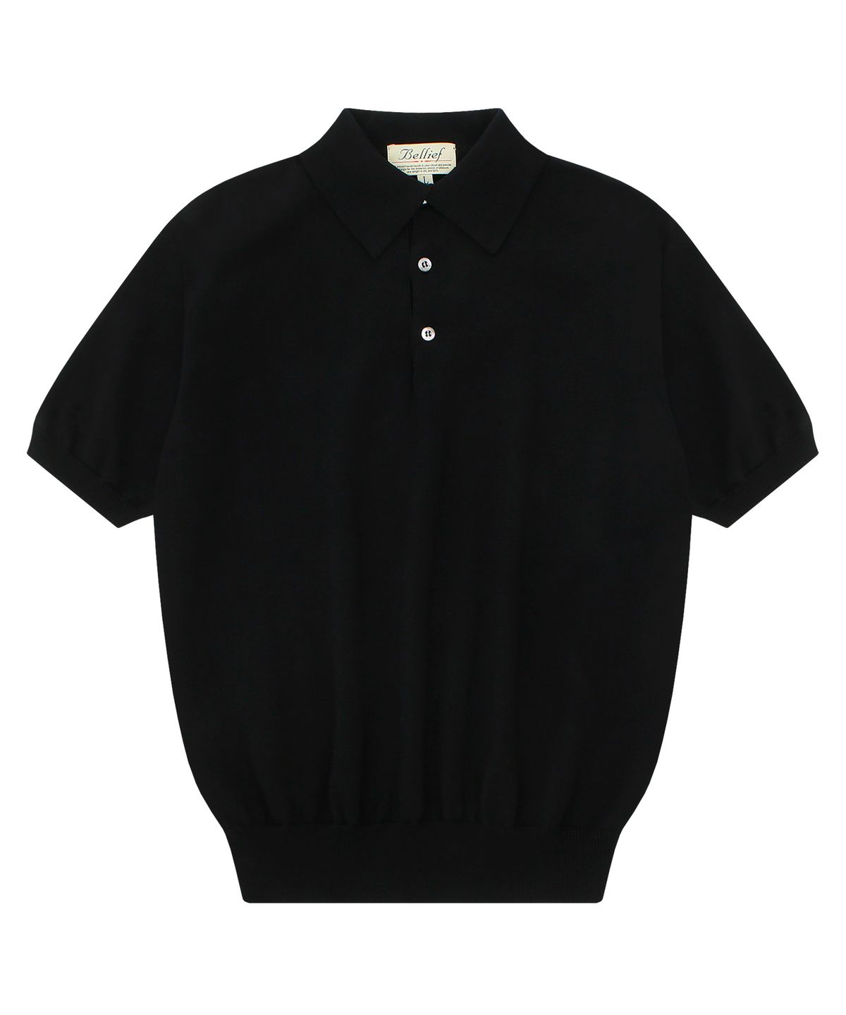 벨리프(BELLIEF) Essential Short Sleeve Polo Knit (Black)