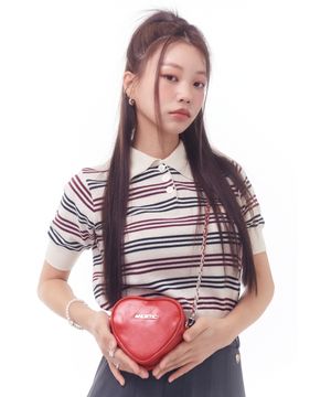 HEART CHAIN MINI BAG_RED