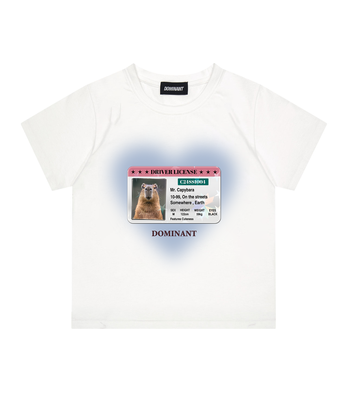 도미넌트(DOMINANT) Licenses Crop Tee White