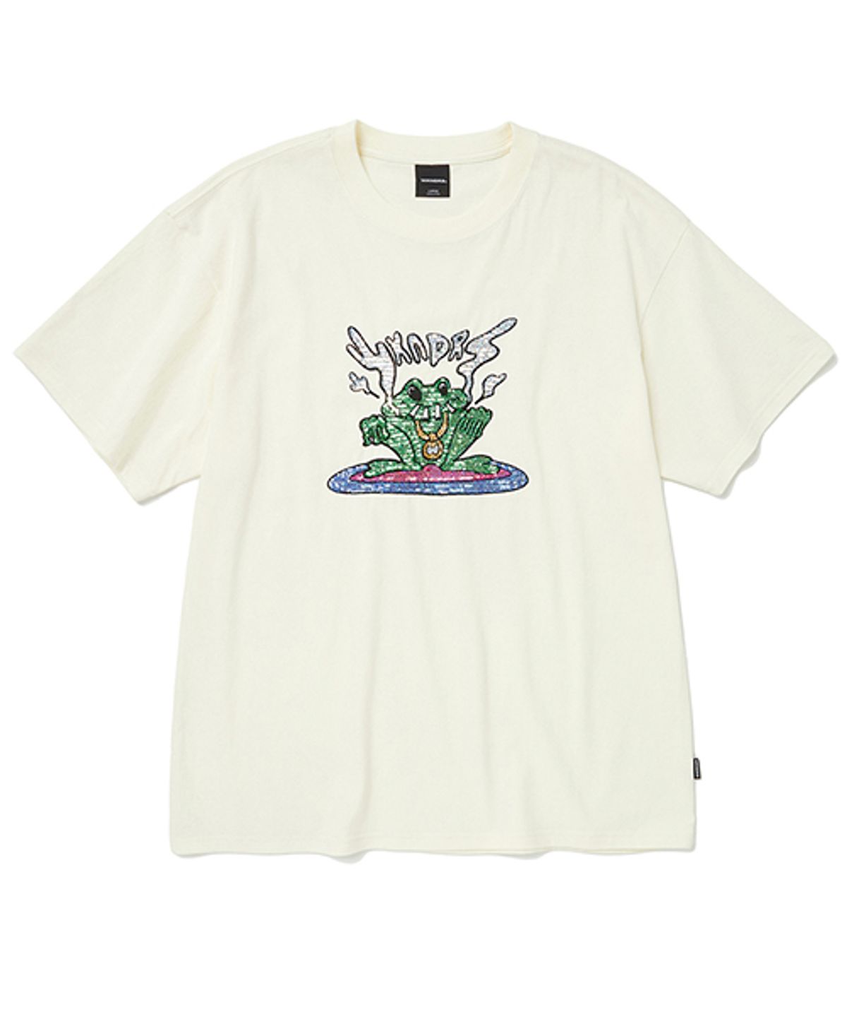 위캔더스(WKNDRS) FROG SPANGLE T-SHIRT (IVORY) - 사이즈 & 후기 | 무신사