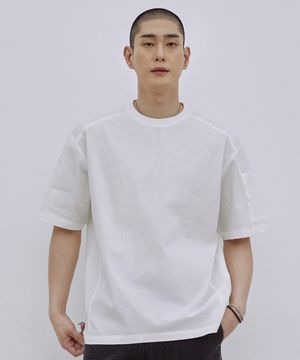 남성 시어서커 라운드 우븐 탑 (WHITE) (HA5ST13-31)