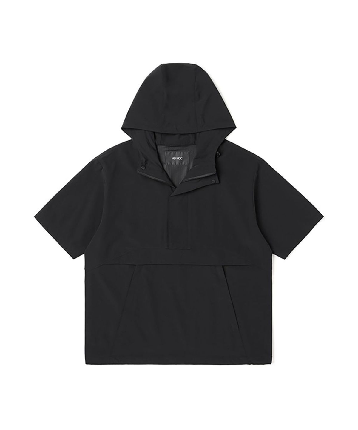 애드호크(ADHOC) 남성 나일론 반팔 후드 아노락 (BLACK) (HA4UJ10-39)