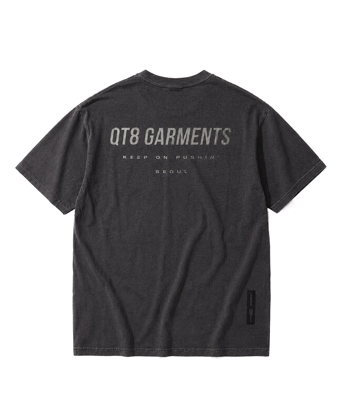 큐티에잇 가먼츠(QT8 GARMENTS) LB Pigment Simple Logo Tee (Charcoal)