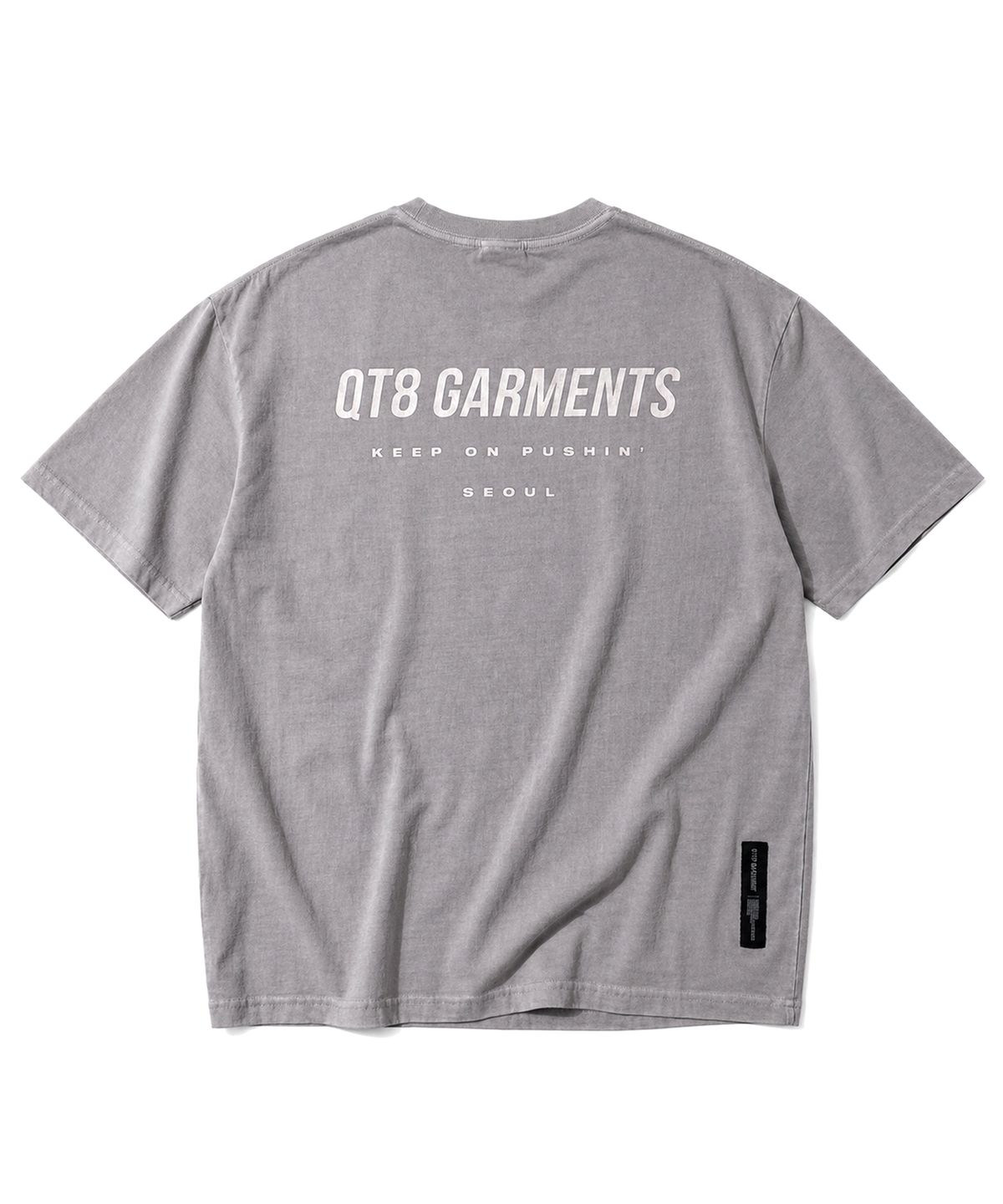 큐티에잇 가먼츠(QT8 GARMENTS) LB Pigment Simple Logo Tee (Grey)