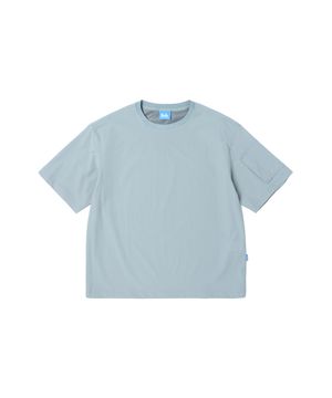 남녀공용 나일론 스판 소매 포켓 우븐 티셔츠[LT-KHAKI](UA4ST95_62)