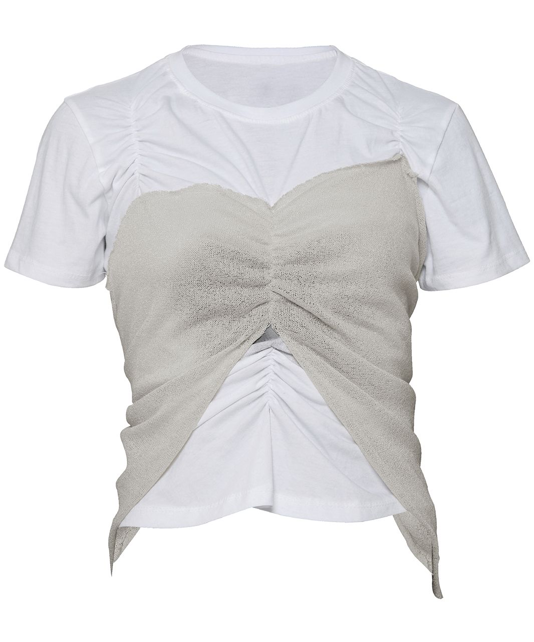 ★FLAREUP★BUSTIER LAYERED T-SHIRT FL-122 MUSINSA | FLAREUP Bustier Layered T-Shirt (FL-122_White&Beige)