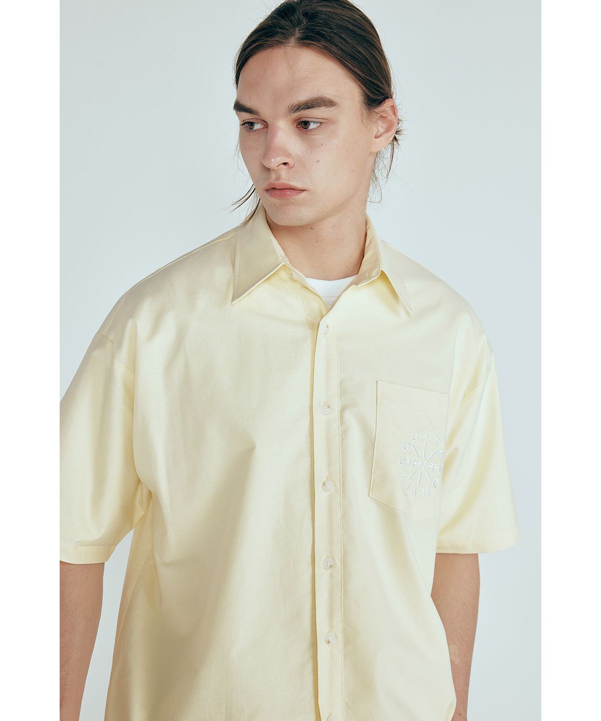 키네티클로(KINETICLO) 로고 옥스포드 셔츠(YELLOW)