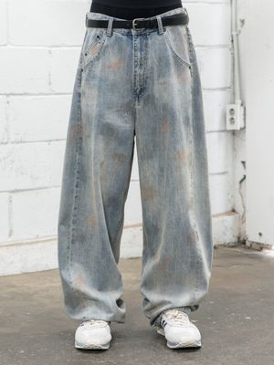 엔지니어드 데님 팬츠 [페인티드 라이트 블루]