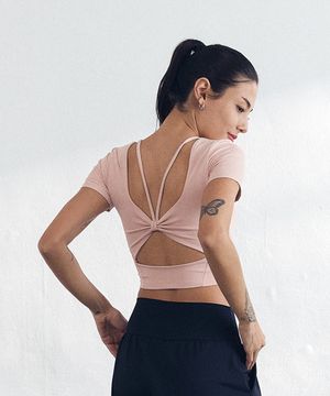 CLWT4040 백 셔링 스트랩 크롭탑