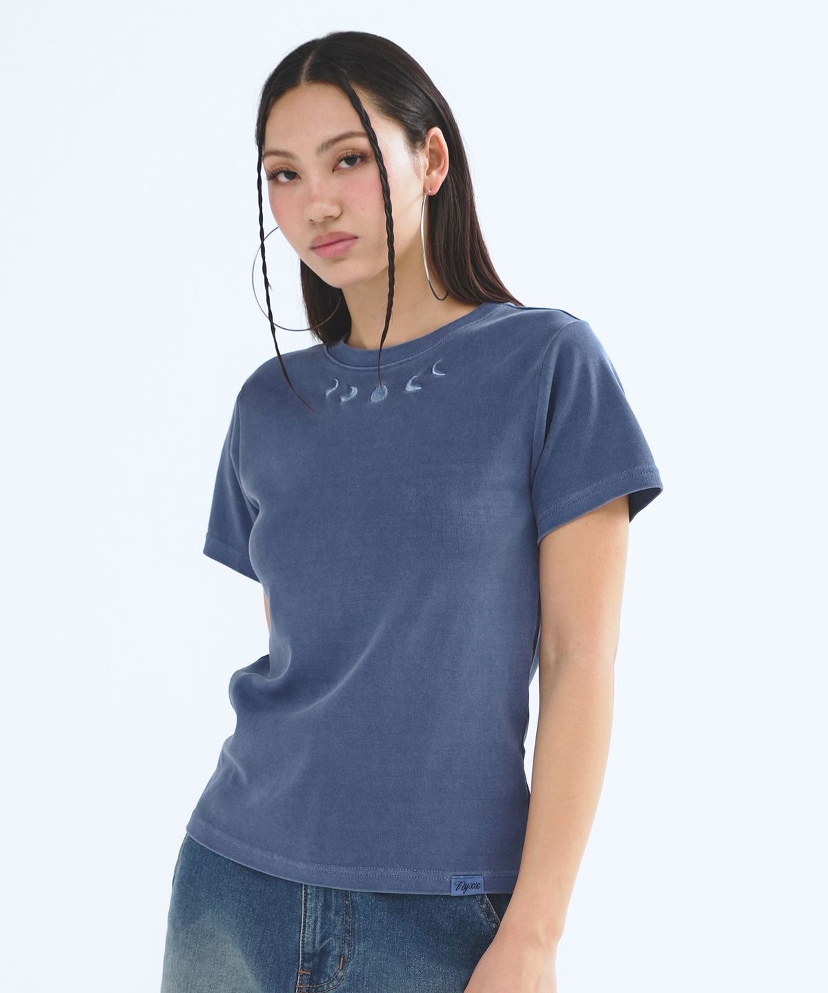 엔와이엑스엑스(NYXX) P.O.M SOLID PIGMENT TEE BLUE