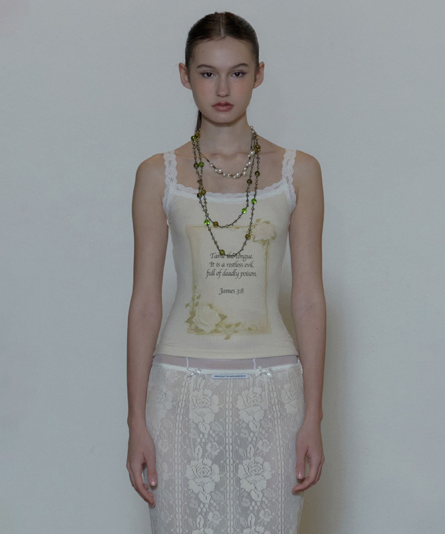 MUSINSA | SCULPTOR Rose Camisole Raw