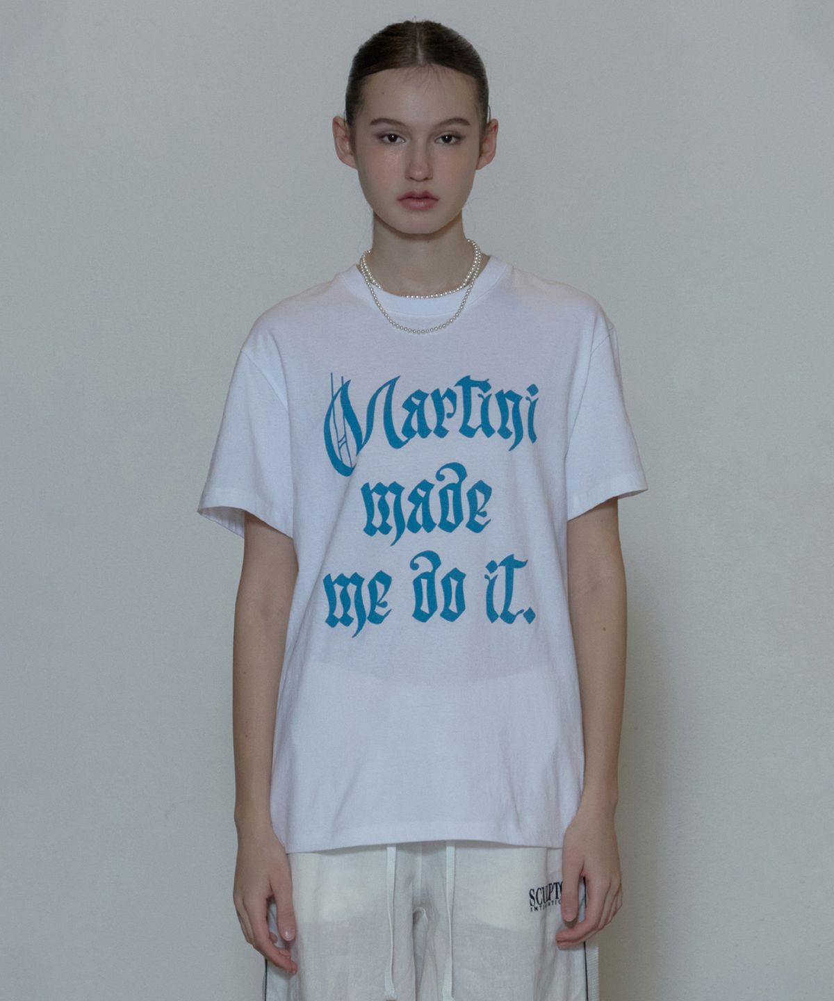 스컬프터(SCULPTOR) Martini Made Me Do It Tee White