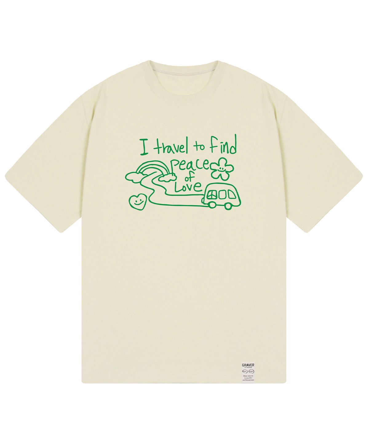 그레이버(GRAVER) [UNISEX]TRAVEL 드로잉 반팔티_샌드베이지