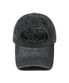 오발 로고 피그먼트 볼캡 블랙