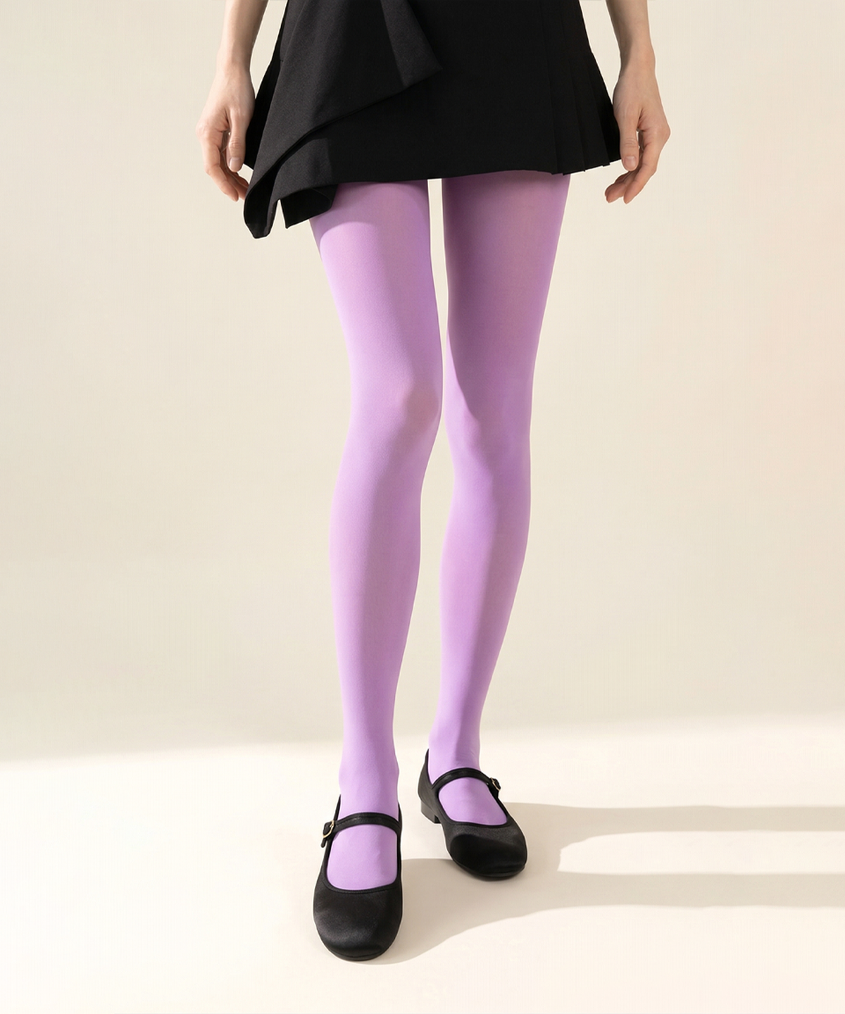로맨틱타이거(ROMANTIC TIGER) Basic Color Tights (Lilac)