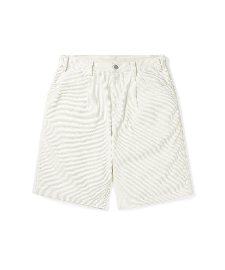 Overdyed Corduroy Short White
