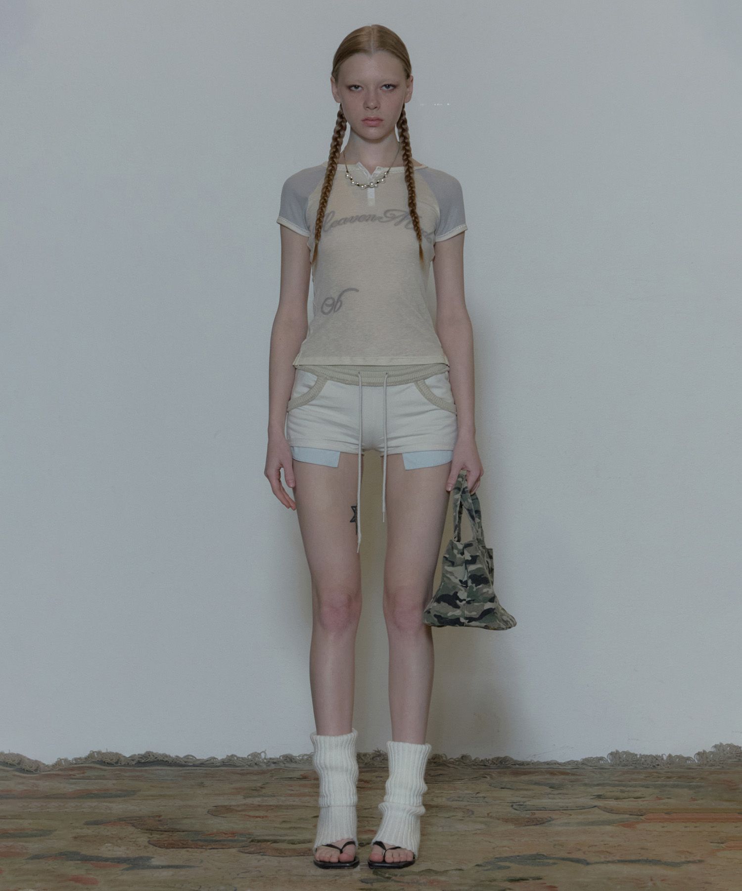 ショートパンツ [SCULPTOR] Bad Seed Shorts Charcoal SC24S437NMCH Bad Seed Shorts Charcoal – Sculptor