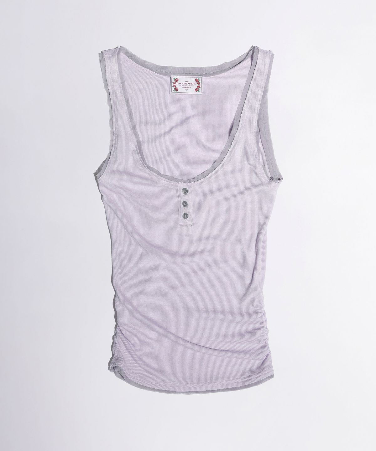 스컬프터(SCULPTOR) Button Mesh Trim Top Lavender