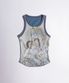 Maria Tear Drop Tank Top Cream/Blue