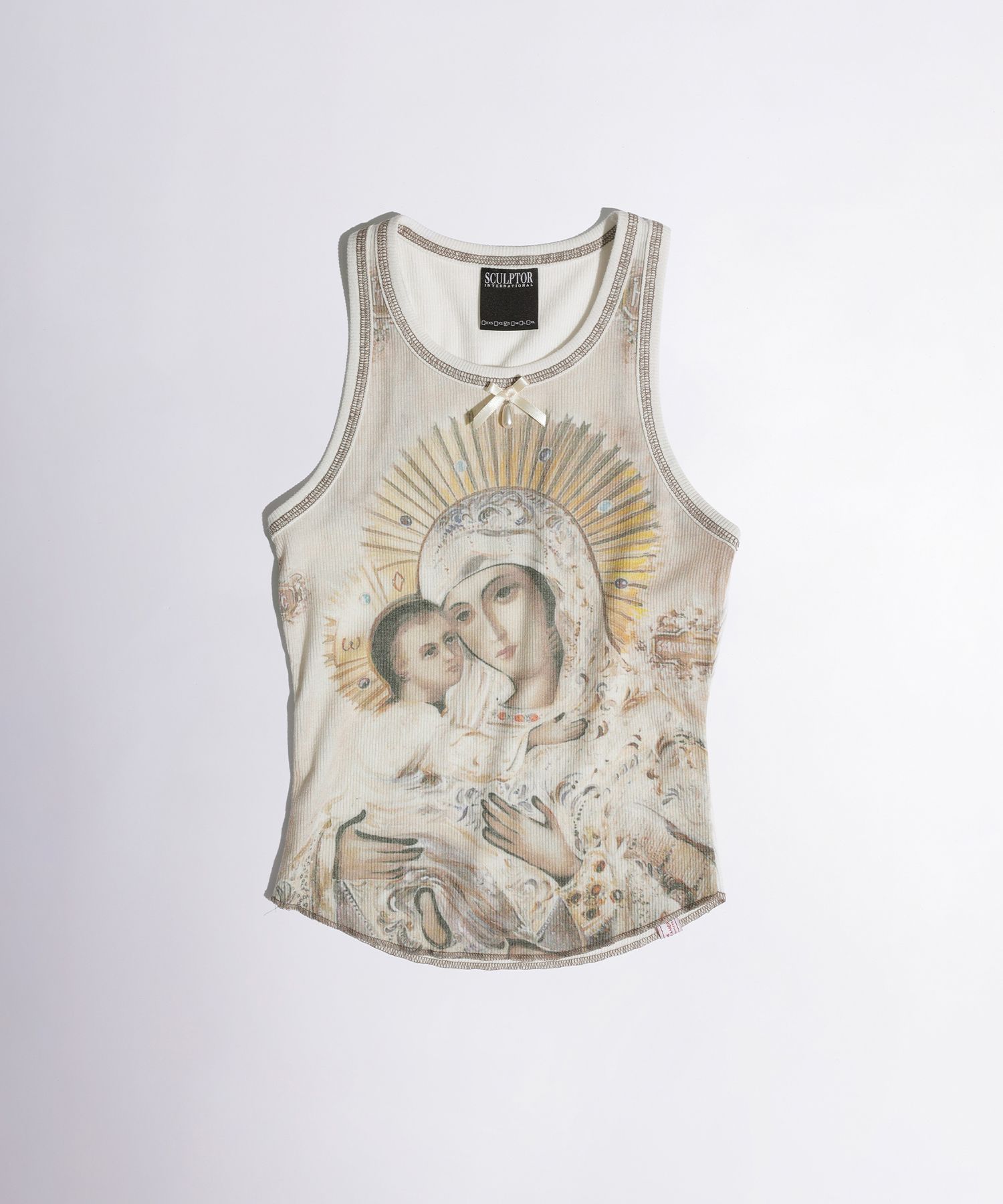 新発売 新商品 Tear Maria SCULPTOR | MUSINSA Drop Peach/Raw Dirty Top Tank トップス