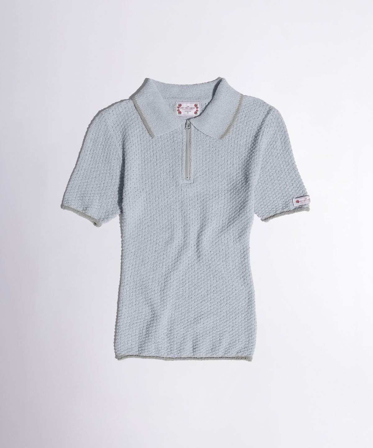 스컬프터(SCULPTOR) Geek Boucle Collared Top Blue