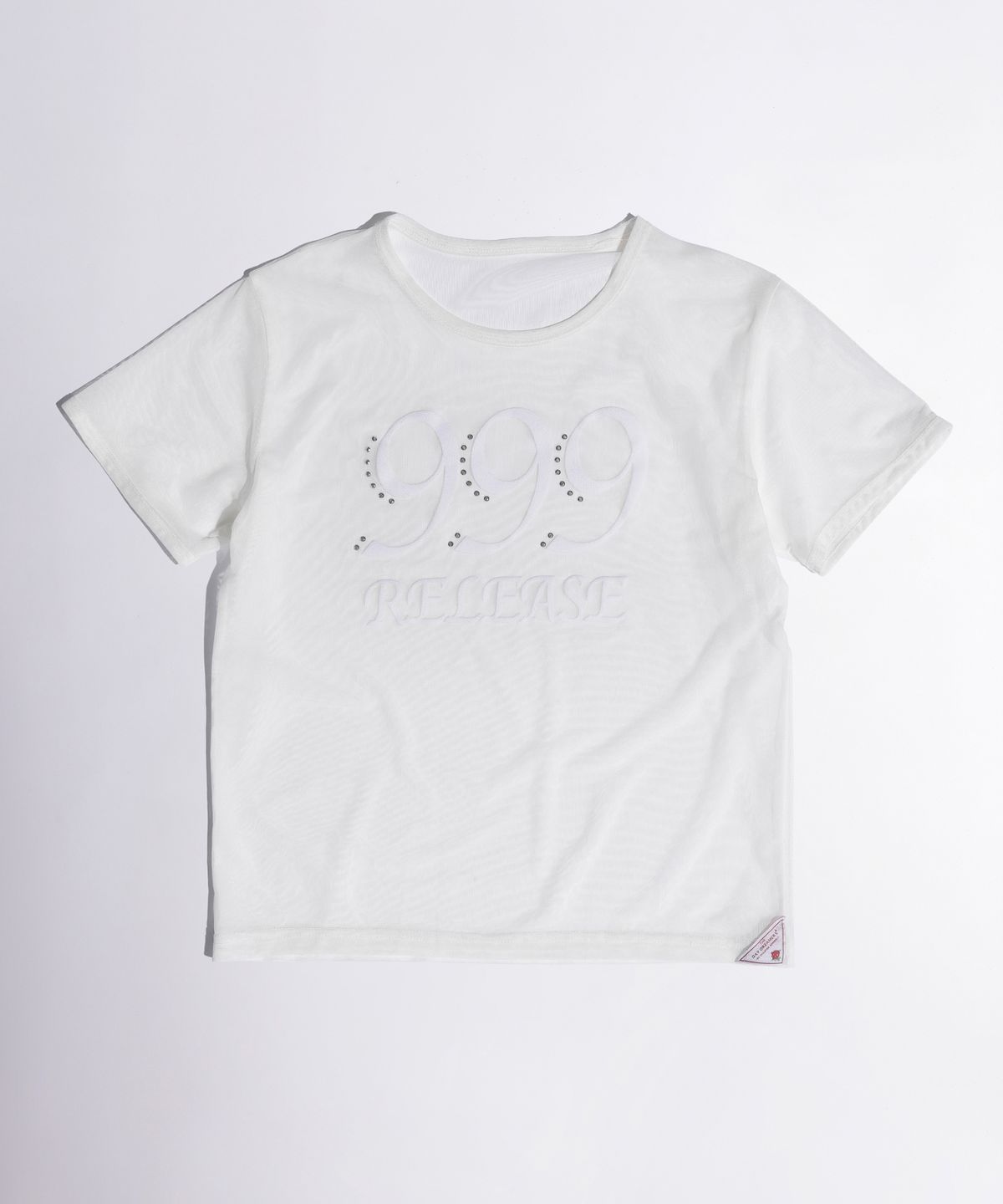 스컬프터(SCULPTOR) Sheer Ringer Crop Top White