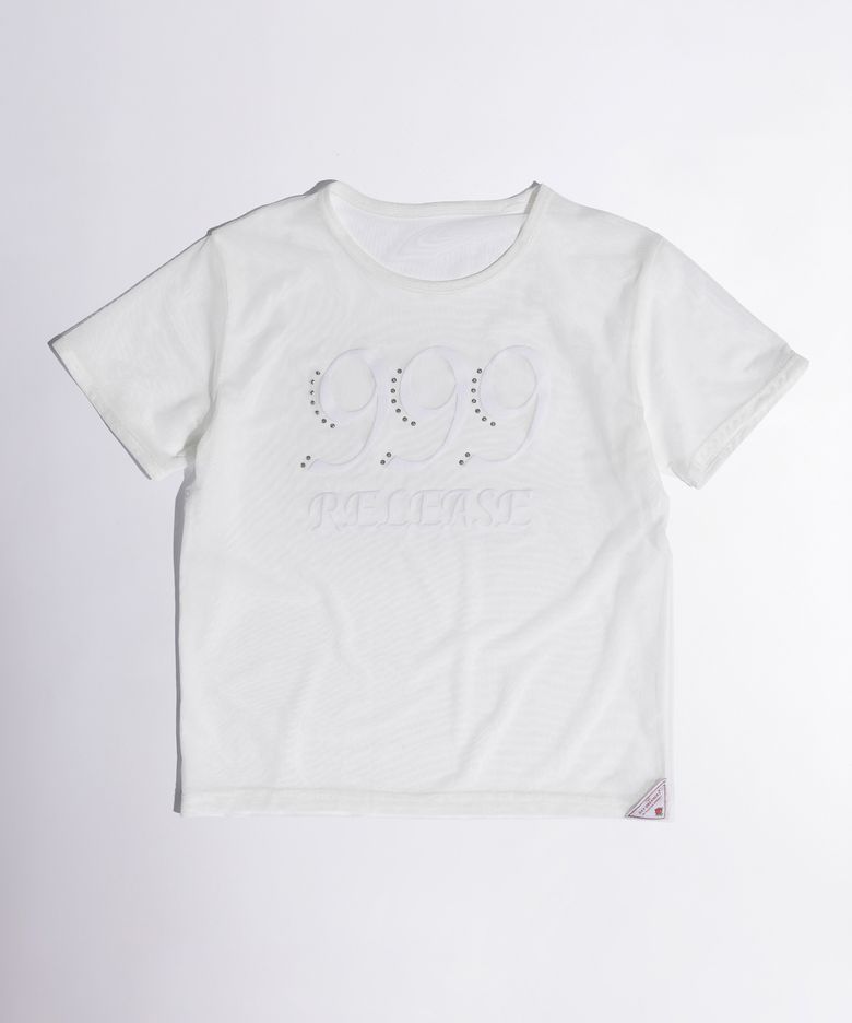 Sheer Ringer Crop Top White
