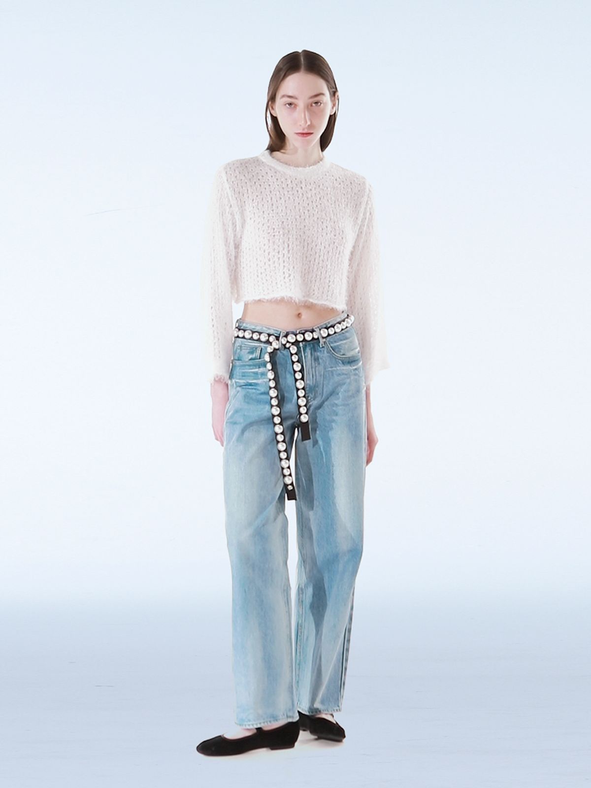 더발론(THE BALLON) SHINING DENIM PANTS - BLUE