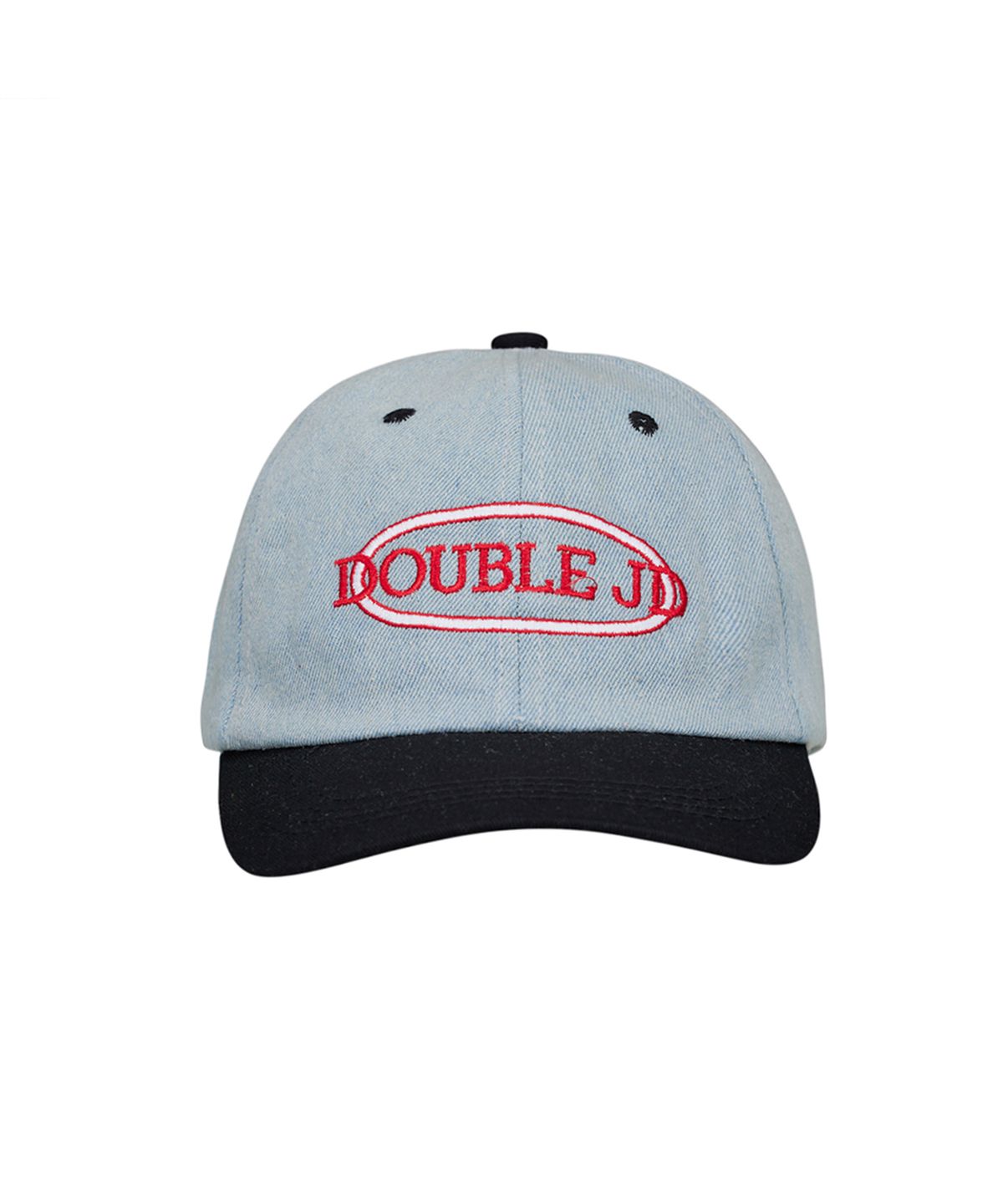 더블제이디(DOUBLE JD) 데님 배색 볼캡 (연청)
