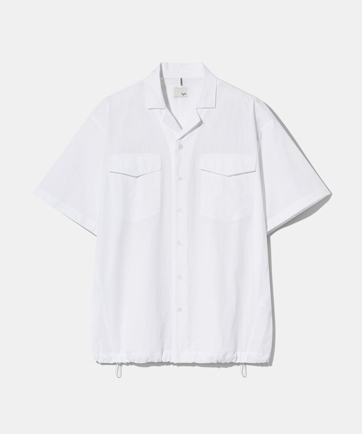 다이아몬드 레이라(DIAMOND LAYLA) [COOL COTTON] 3-Stitch Open Collar Cotton 1/2 Shirt  S135  White